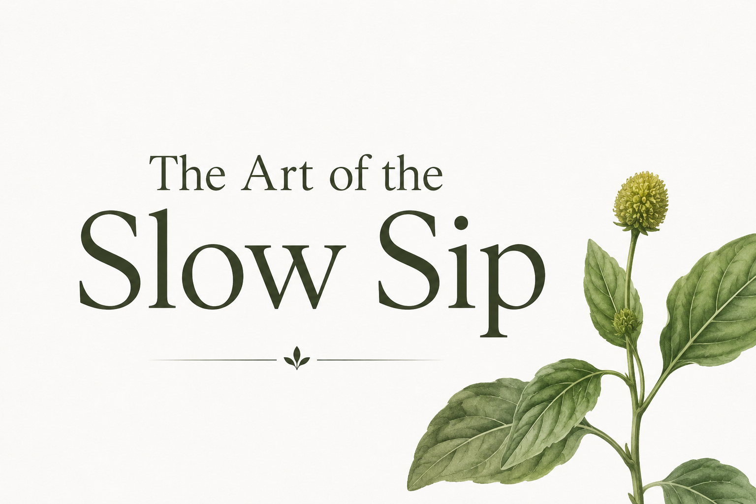 The Art of the Slow Sip